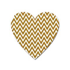 Chevron Gold Heart Magnet by impacteesstreetweargold