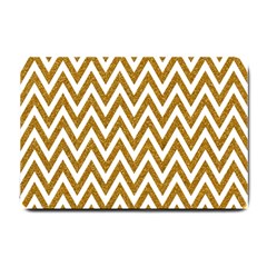 Chevron Gold Small Doormat  by impacteesstreetweargold