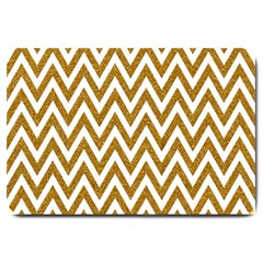 Chevron Gold Large Doormat  by impacteesstreetweargold