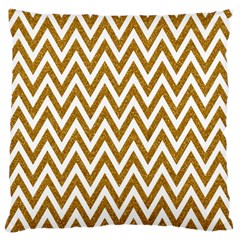 Chevron Gold Standard Flano Cushion Case (one Side) by impacteesstreetweargold