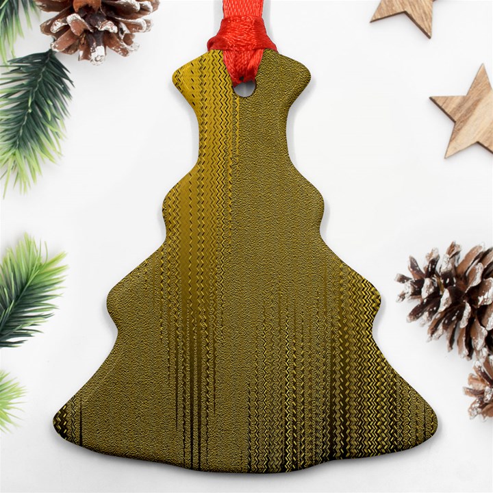 Golden Christmas Tree Ornament (Two Sides)