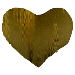 Golden Large 19  Premium Heart Shape Cushions