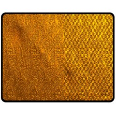 Golden 3 Double Sided Fleece Blanket (medium)  by impacteesstreetweargold