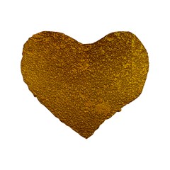 Golden Slumber 2 Standard 16  Premium Flano Heart Shape Cushions by impacteesstreetweargold