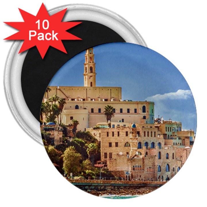 Old Jaffa Cityscape, Israel 3  Magnets (10 pack) 