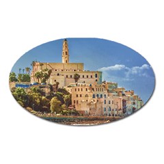 Old Jaffa Cityscape, Israel Oval Magnet