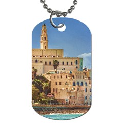 Old Jaffa Cityscape, Israel Dog Tag (two Sides) by dflcprintsclothing