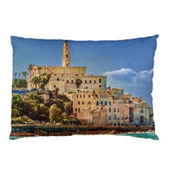 Old Jaffa Cityscape, Israel Pillow Case by dflcprintsclothing