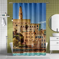 Old Jaffa Cityscape, Israel Shower Curtain 48  X 72  (small)  by dflcprintsclothing