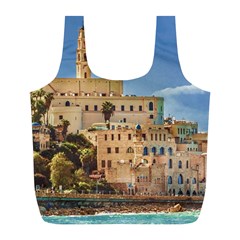 Old Jaffa Cityscape, Israel Full Print Recycle Bag (l) by dflcprintsclothing