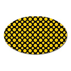 Dot Dots Dotted Yellow Oval Magnet by impacteesstreetwearten