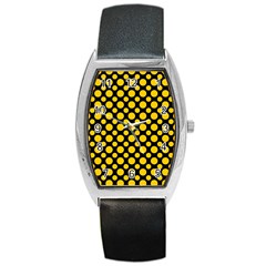 Dot Dots Dotted Yellow Barrel Style Metal Watch by impacteesstreetwearten