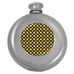 Dot Dots Dotted Yellow Round Hip Flask (5 Oz) by impacteesstreetwearten