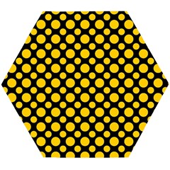 Dot Dots Dotted Yellow Wooden Puzzle Hexagon by impacteesstreetwearten