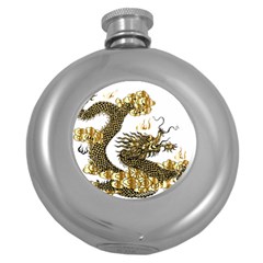 Dragon Animals Monster Round Hip Flask (5 oz)