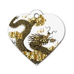 Dragon Animals Monster Dog Tag Heart (Two Sides) Front