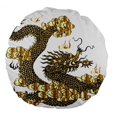 Dragon Animals Monster Large 18  Premium Flano Round Cushions