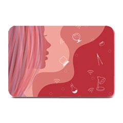 Online Woman Beauty Pink Plate Mats by Mariart