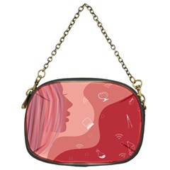 Online Woman Beauty Pink Chain Purse (one Side) by Mariart