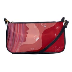 Online Woman Beauty Pink Shoulder Clutch Bag by Mariart