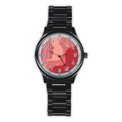 Online Woman Beauty Pink Stainless Steel Round Watch by Mariart