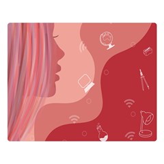 Online Woman Beauty Pink Double Sided Flano Blanket (large)  by Mariart