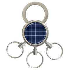 Blue Plaid 3-ring Key Chain by goljakoff