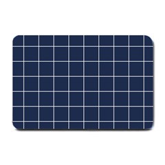 Blue Plaid Small Doormat  by goljakoff