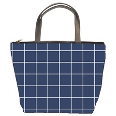 Blue Plaid Bucket Bag by goljakoff