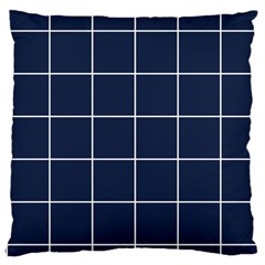 Blue Plaid Large Cushion Case (two Sides)