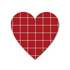 Red Plaid Heart Magnet by goljakoff