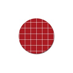 Red Plaid Golf Ball Marker by goljakoff