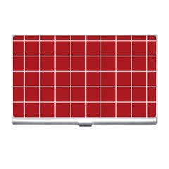 Red Plaid Business Card Holder by goljakoff