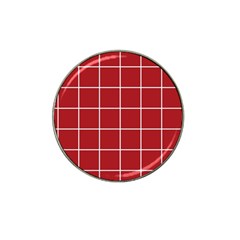 Red Plaid Hat Clip Ball Marker (4 Pack) by goljakoff