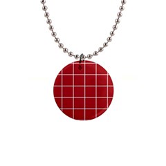 Red Plaid 1  Button Necklace by goljakoff