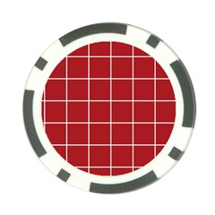 Red Plaid Poker Chip Card Guard by goljakoff