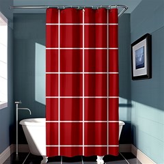 Red Plaid Shower Curtain 36  X 72  (stall)  by goljakoff