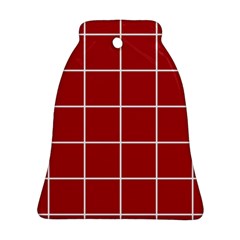 Red Plaid Bell Ornament (two Sides) by goljakoff