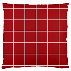 Red Plaid Large Cushion Case (one Side) by goljakoff