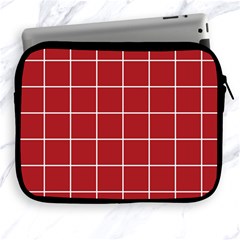 Red Plaid Apple Ipad 2/3/4 Zipper Cases by goljakoff