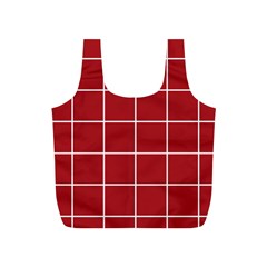 Red Plaid Full Print Recycle Bag (s)