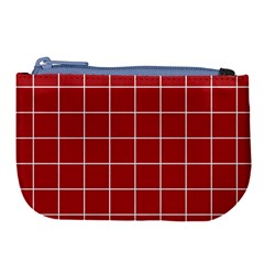 Red Plaid Large Coin Purse by goljakoff