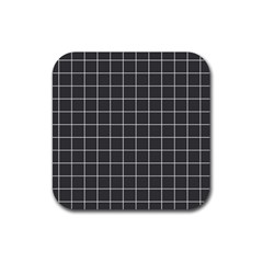 Gray Plaid Rubber Coaster (square)  by goljakoff