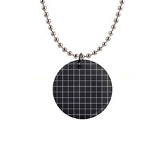 Gray Plaid 1  Button Necklace by goljakoff