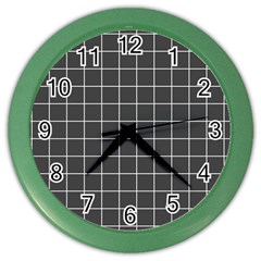 Gray Plaid Color Wall Clock by goljakoff