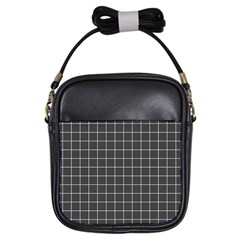 Gray Plaid Girls Sling Bag by goljakoff