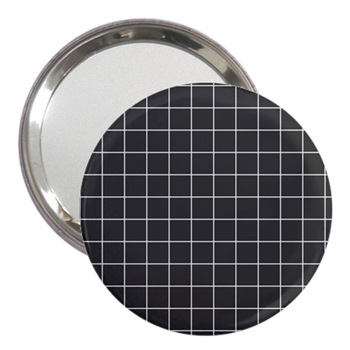 Gray plaid 3  Handbag Mirrors