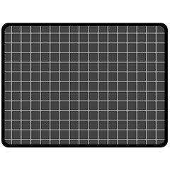 Gray Plaid Double Sided Fleece Blanket (large)  by goljakoff