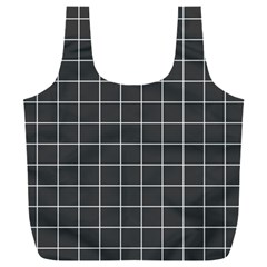 Gray Plaid Full Print Recycle Bag (xxxl) by goljakoff