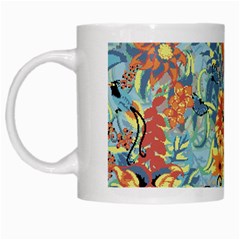 Butterfly And Flowers White Mugs by goljakoff